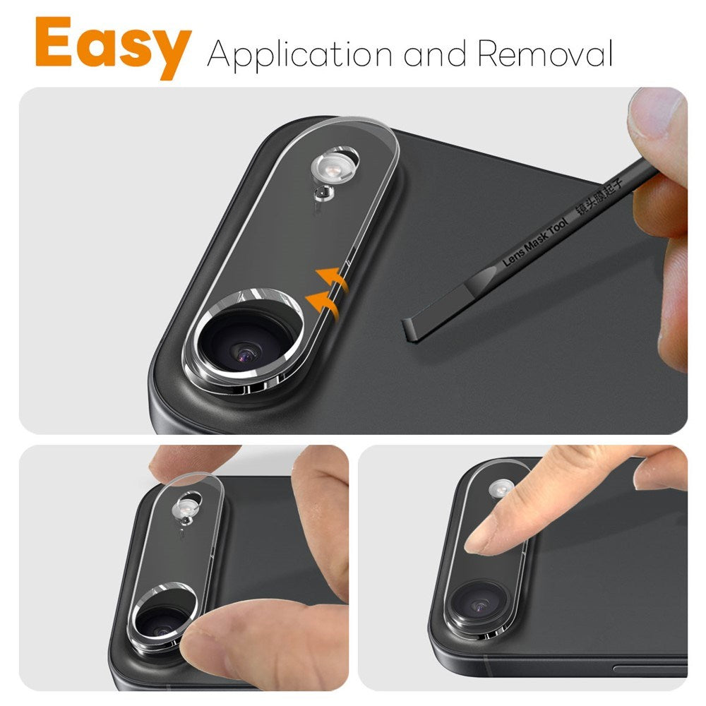 NORTHJO iPhone Air Hærdet Kameralinsebeskyttelsesglas - Gennemsigtig- 2 Stk.