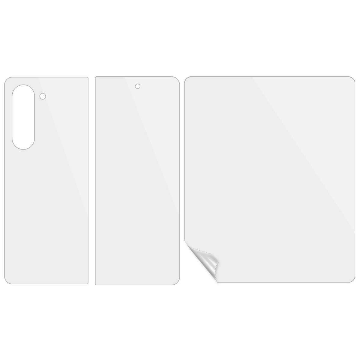 Samsung Galaxy Z Fold7 Beskyttelsesfilm 3-i-1 - Gennemsigtig