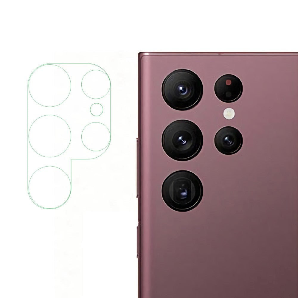 Samsung Galaxy S23 Ultra kameralinsebeskyttelsesglass - gjennomsiktig