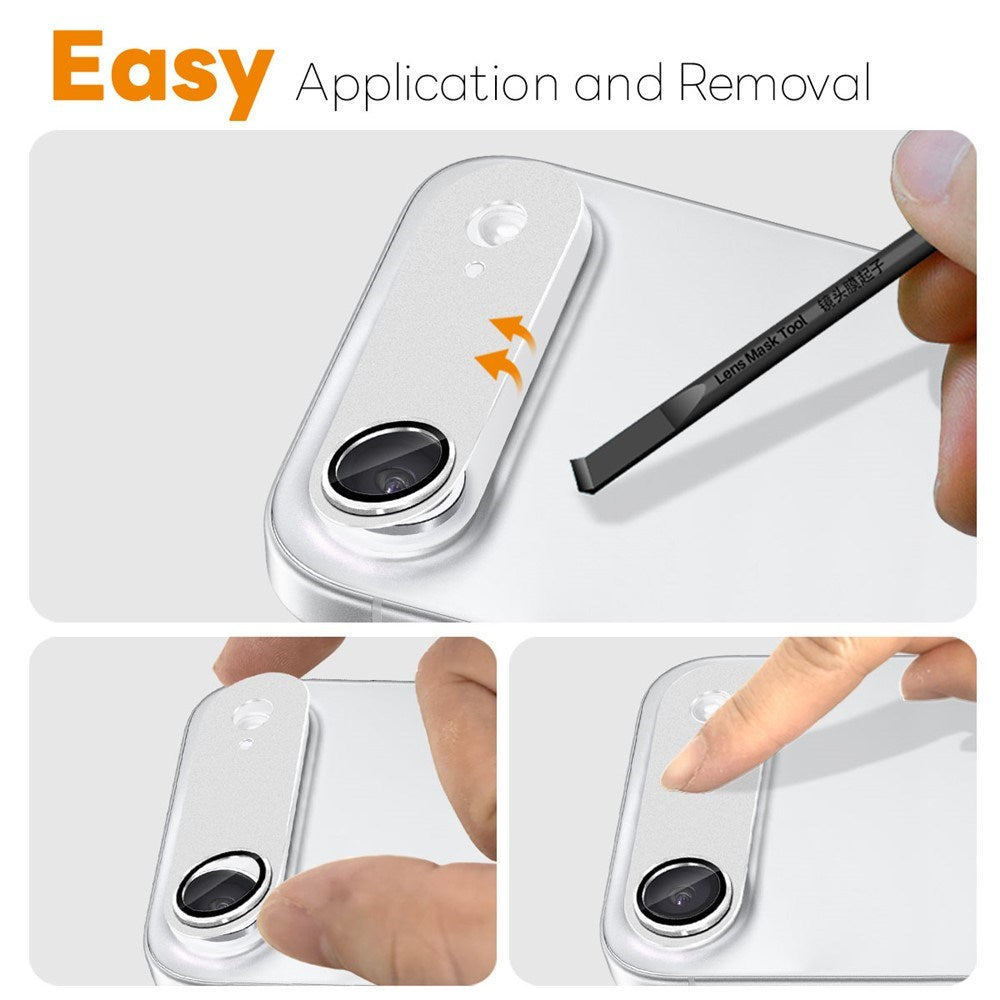 iPhone Air NORTHJO Kameralinsebeskyttelse - Mat Metal & Glas - Sølv