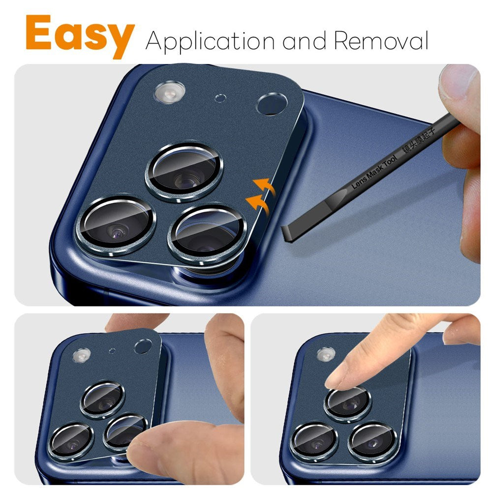 iPhone 17 Pro Max NORTHJO Kameralinsebeskyttelse - Mat Metal & Glas - Blå