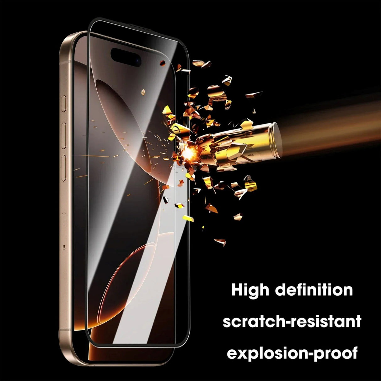 iPhone 18 Pro / 17 Pro Hærdet Skærmglas inkl. Installationsramme - Gennemsigtig