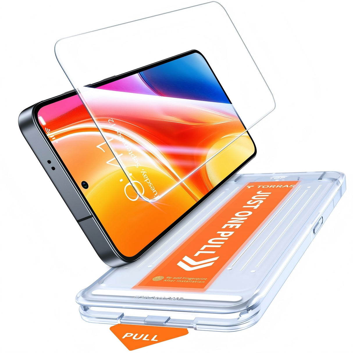 TORRAS Samsung Galaxy S26+ (Plus) Glassgo Hærdet Skærmglas - Installationsramme - Gennemsigtig