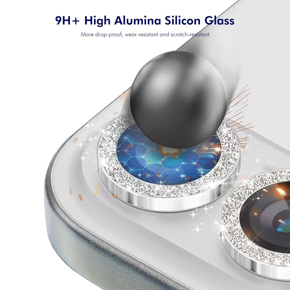 Samsung Galaxy A37 / A57 ENKAY Glitter Kameralinsebeskyttelse - Lyserød