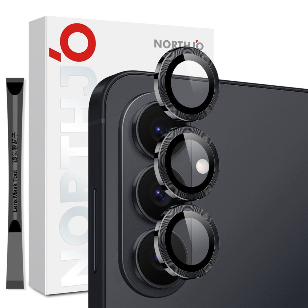 Samsung Galaxy S26 NORTHJO Metal & Glas Kameralinsebeskyttelse - Sort