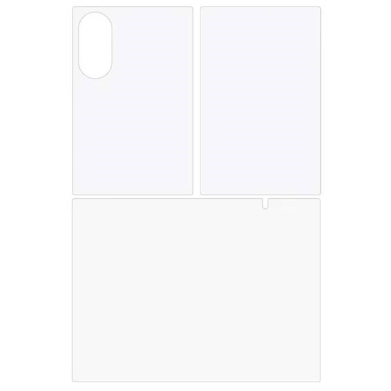Samsung Galaxy Z Fold8 Beskyttelsesfilm - 3 Dele - Gennemsigtig