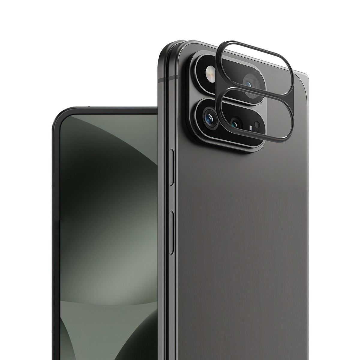 Google Pixel 11 Pro Fold IMAK Metal Kamerabeskyttelsesglas - Gennemsigtig / Sort Kant