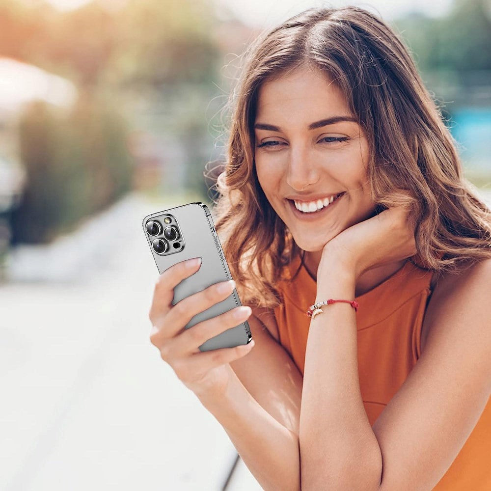 iPhone 15 Pro / 15 Pro Max Kameralinse Beskyttelsesglas - Sølv