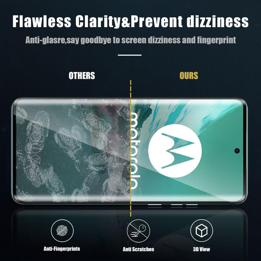 Motorola Edge 40 Neo Full Fit herdet glass - Skjermbeskytter - Black Edge