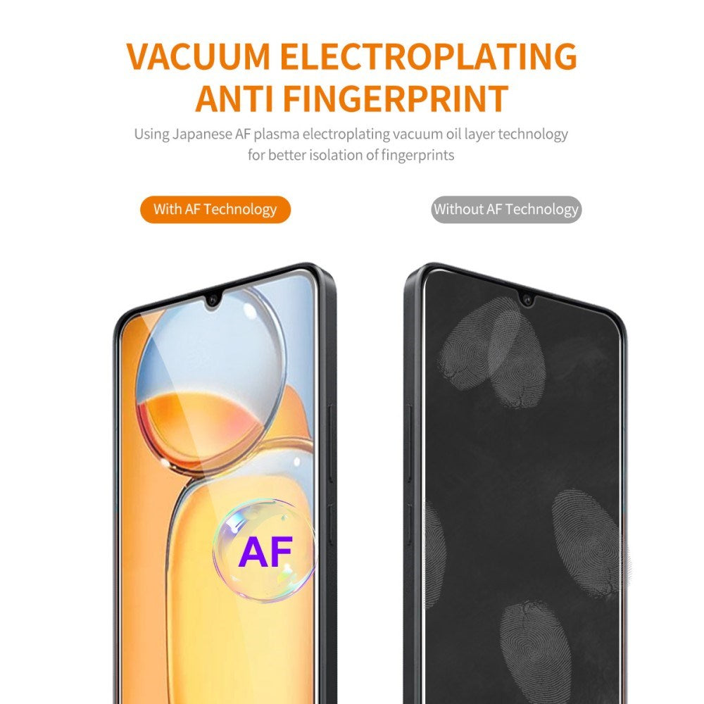 Xiaomi Poco C65 / Remi 13C ENKAY herdet glass 9H skjermbeskytter - Veskevennlig - Svart / Gjennomsiktig