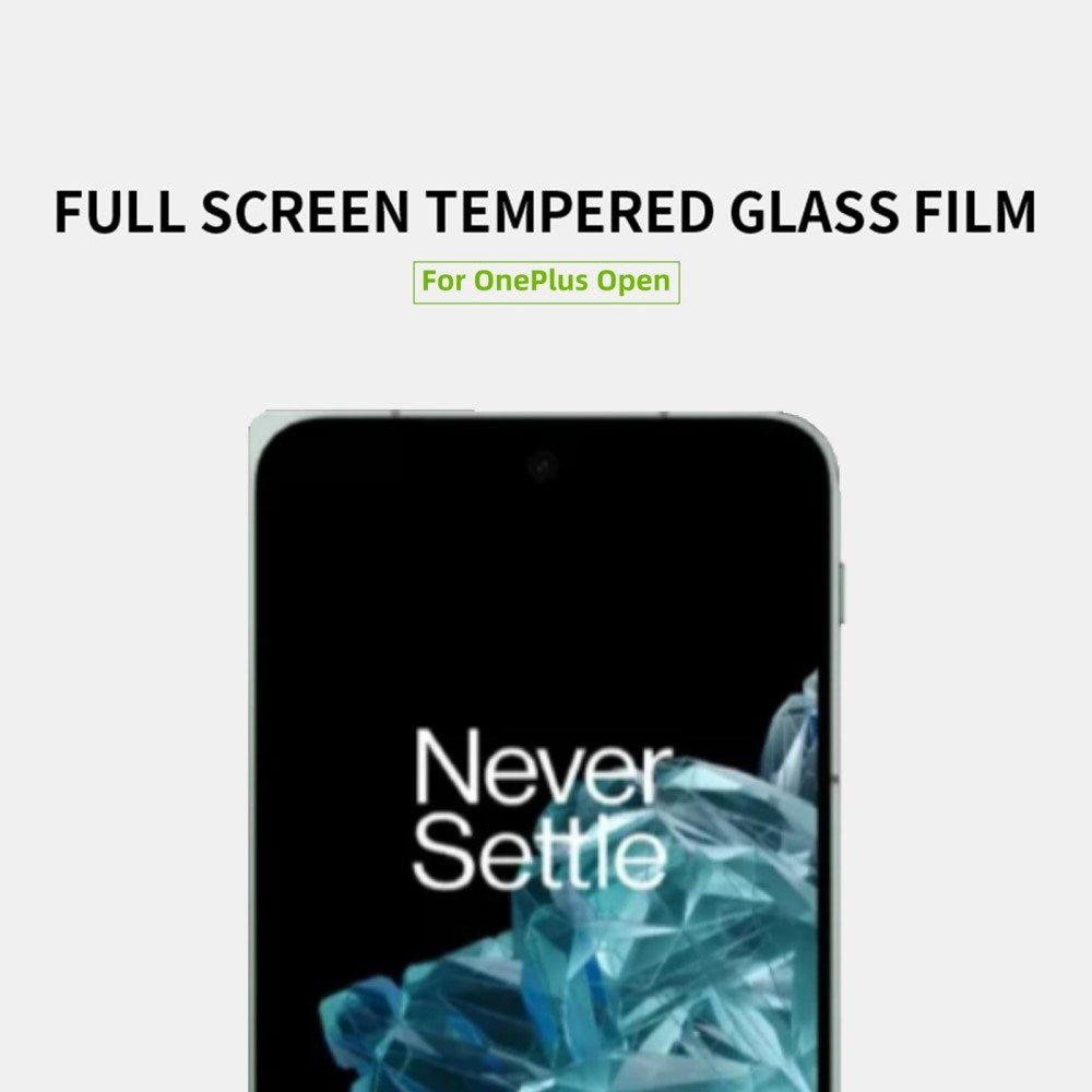 OnePlus Open Glas Skærmbeskyttelse - Case Friendly - Gennemsigtig / Sort Kant