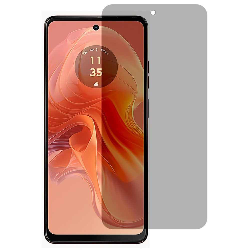 Skjermbeskytter i herdet glass - Motorola Moto E14 4G/G04 4G/G04s 4G/G24 4G - Personvernfunksjon - Gjennomsiktig