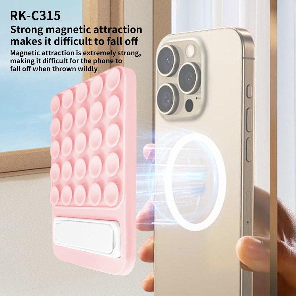 Magnetisk Silikone Sugekop - Kickstand - Lilla