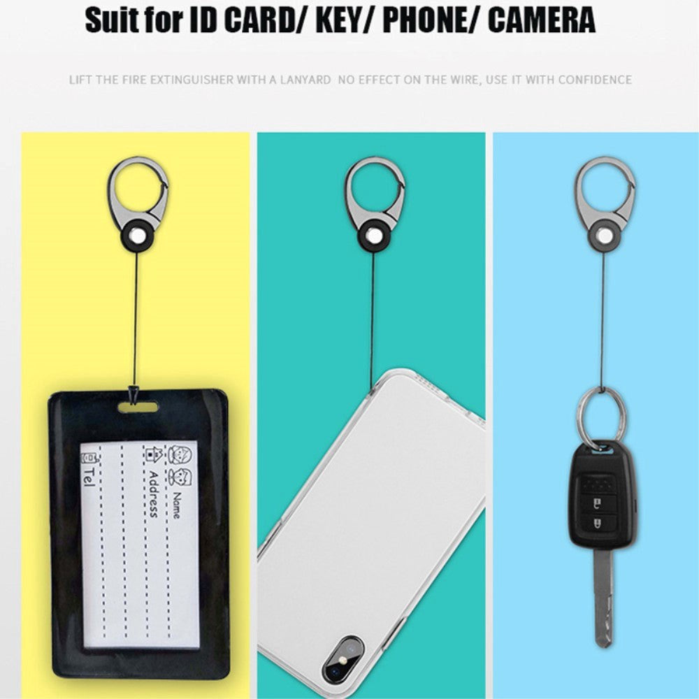 Stropp med nakkestropp og karabinkrok - Svart