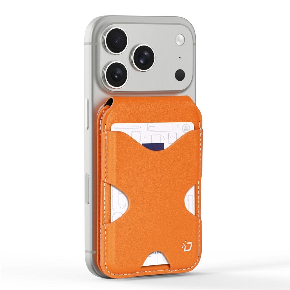 DUX DUCIS Magnetisk Kortholder - 5 Kort - Ståfunktion - MagSafe Kompatibel - Orange