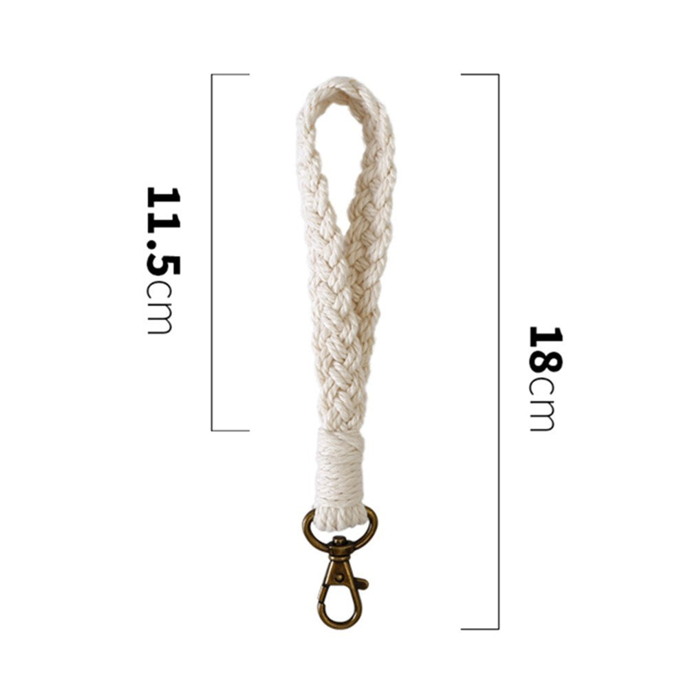 Nøglesnor / Håndledsstrop - 18cm - Tekstil - Lyseblå