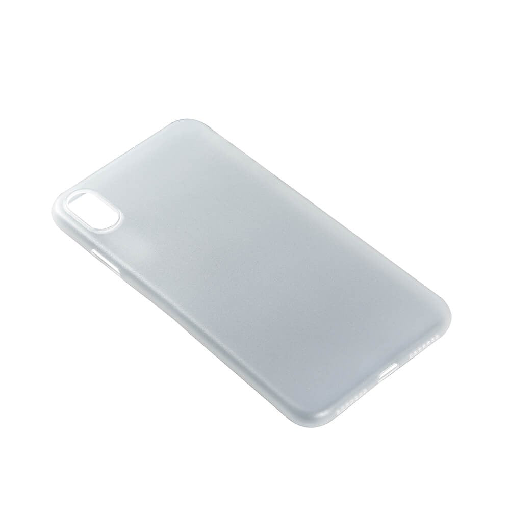 iPhone X / XS GEAR Semi Transparent Fleksibelt Plast Mobil Cover - Hvid