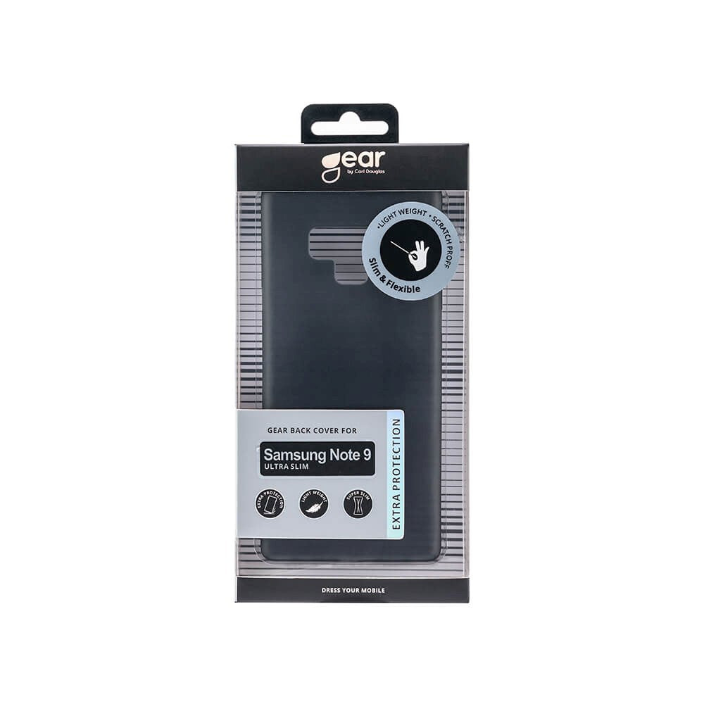Samsung Galaxy Note 9 GEAR Semi Transparent Fleksibelt Plast Mobil Cover - Sort