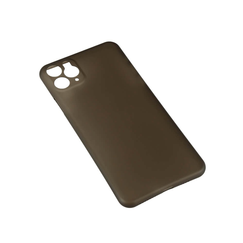 iPhone 11 Pro Max GEAR Semi Transparent Fleksibelt Plast Mobil Cover - Sort