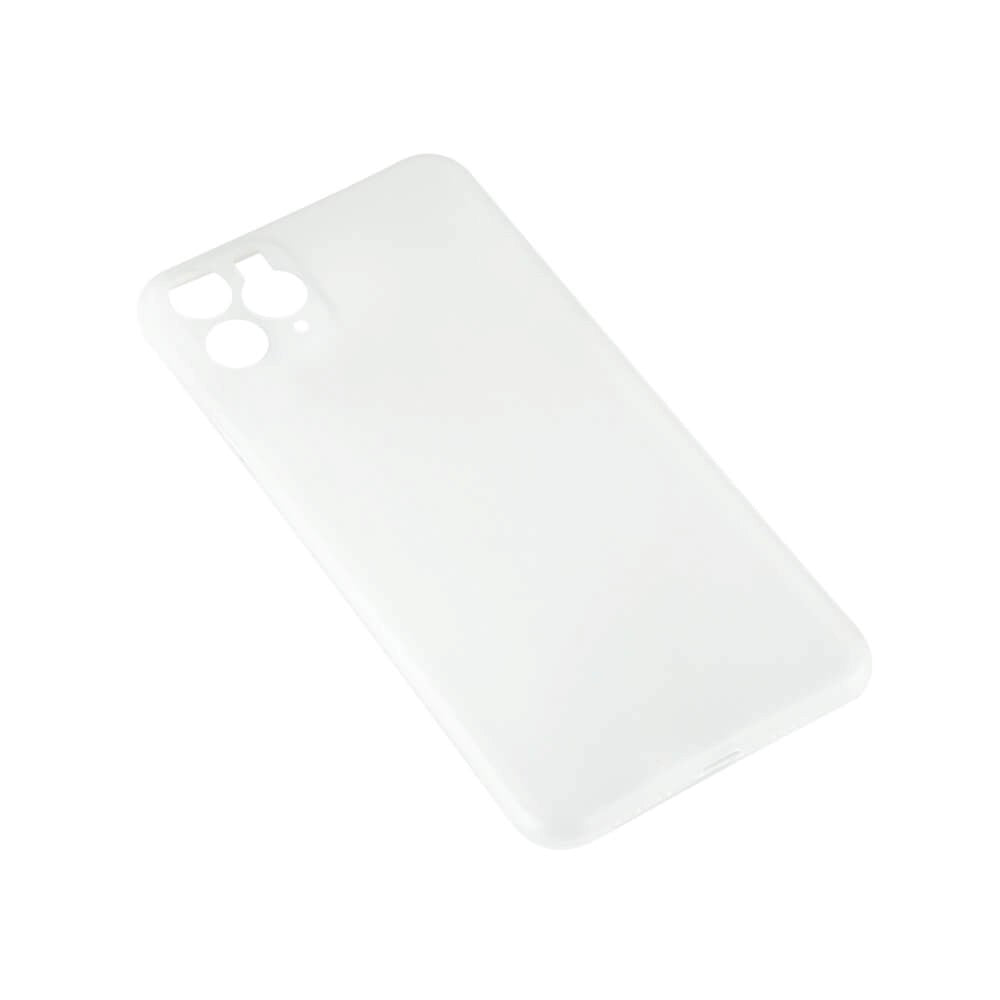 iPhone 11 Pro Max GEAR Semi Transparent Fleksibelt Plast Mobil Cover - Hvid