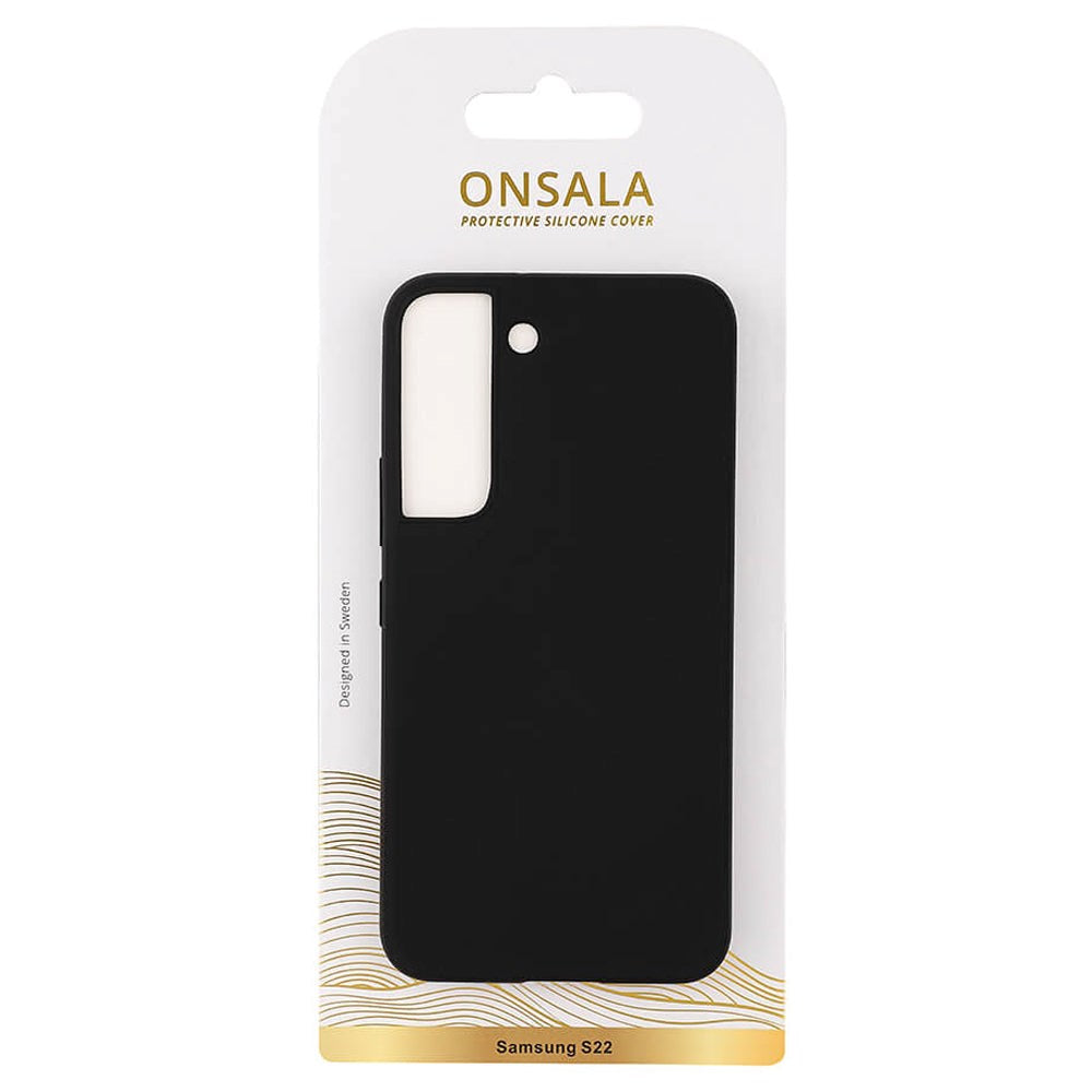 Samsung Galaxy S22 Onsala Collection Liquid Silikone Bagside Cover - Black
