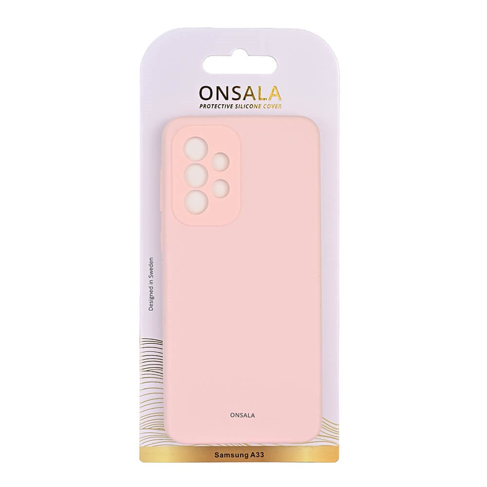 Samsung Galaxy A33 (5G) GEAR Onsala Collection Liquid Silikone Bagside Cover - Chalk Pink