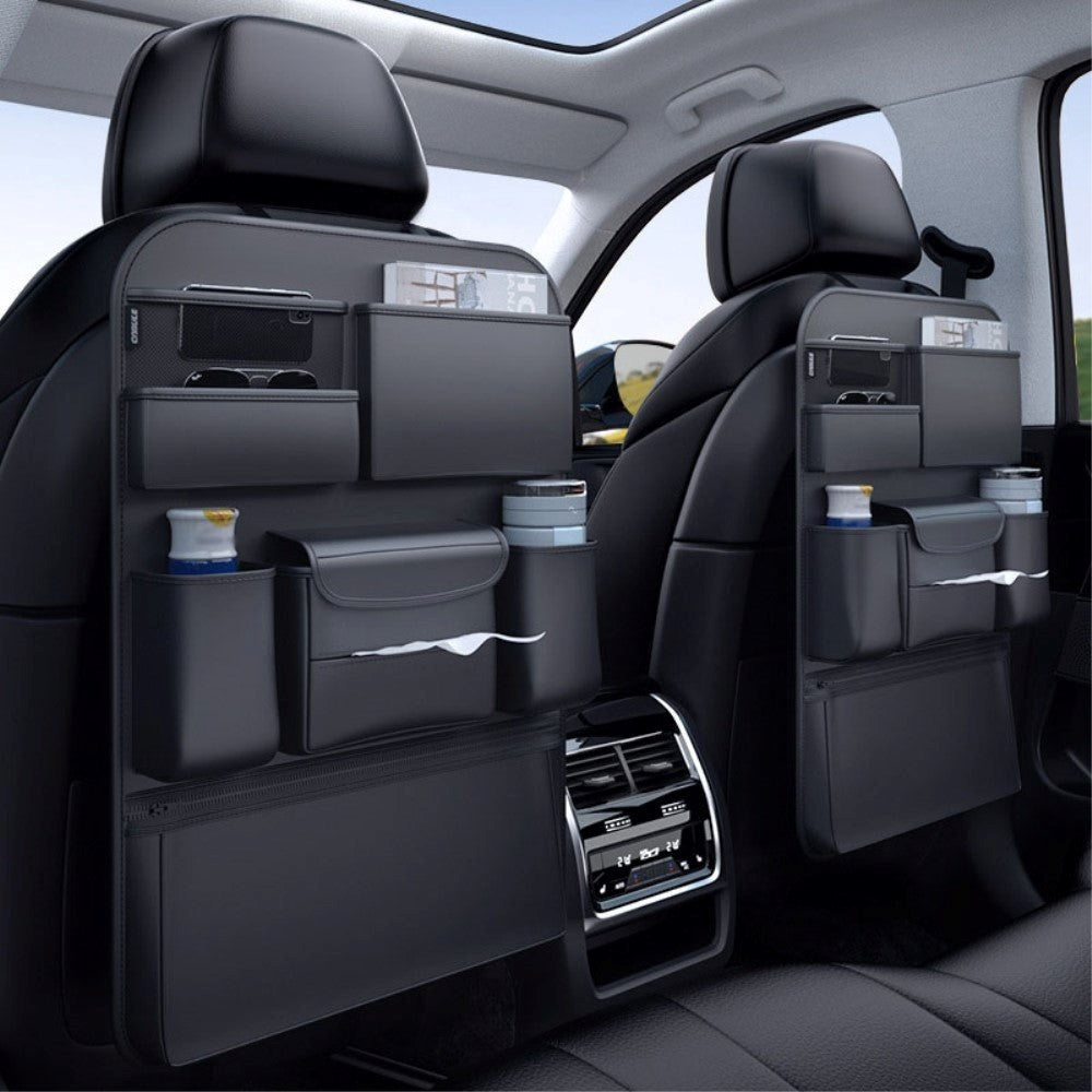 Bil Bagsæde Organizer i Læder - Sort