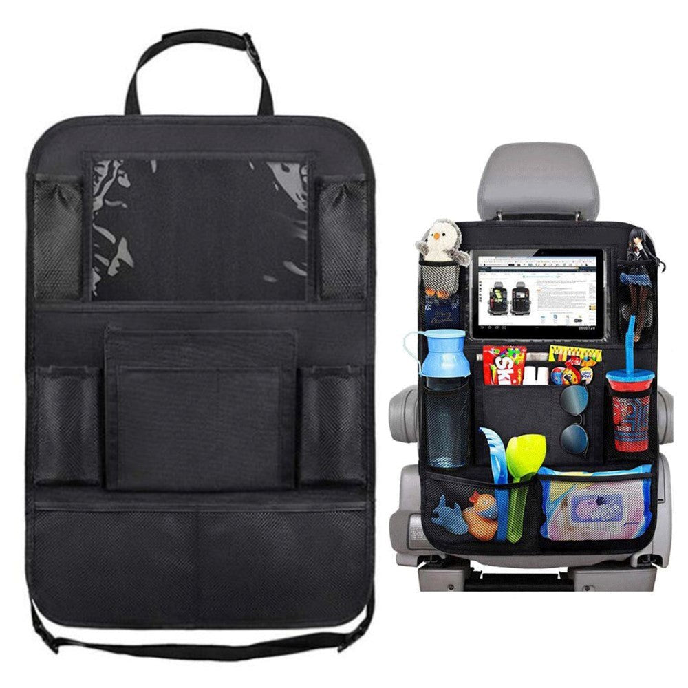 Bilbakseteorganisator m. Nettbrettholder - Svart