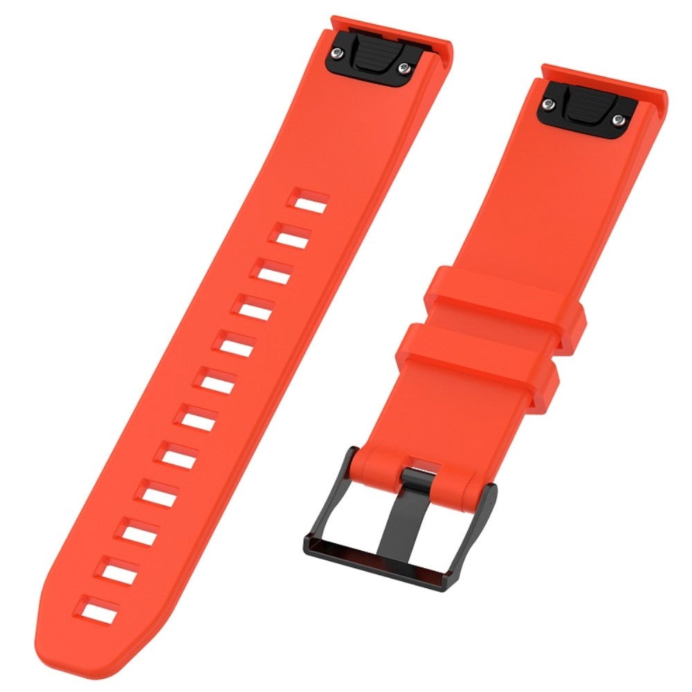 Universal Garmin Grooved Silikon 22mm QuickFit Strap - Oransje