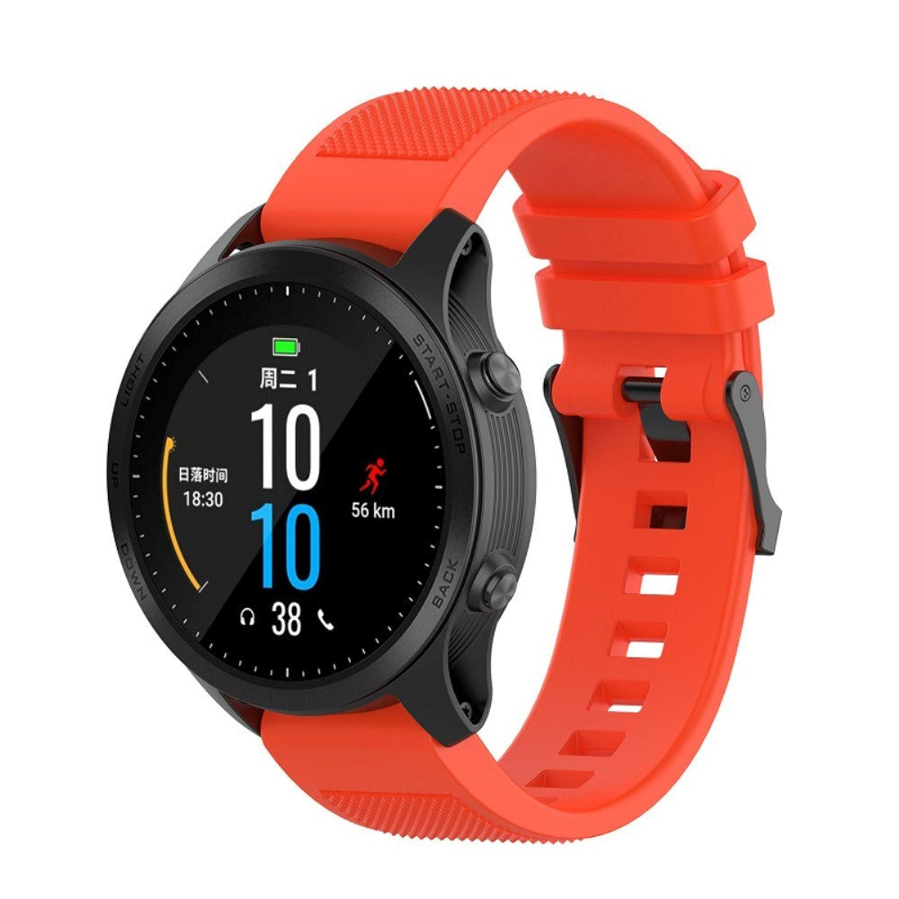 Universal Garmin Grooved Silikon 22mm QuickFit Strap - Oransje
