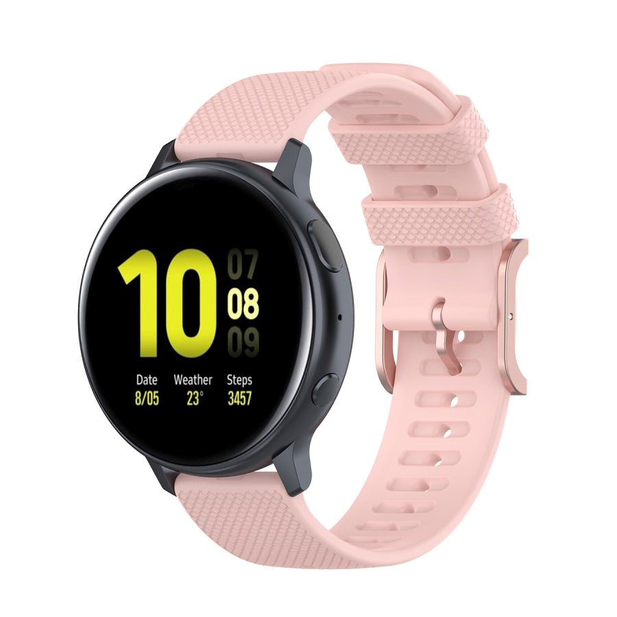 Smartwatch silikonrem (20 mm) prikket - rosa / rosa gull