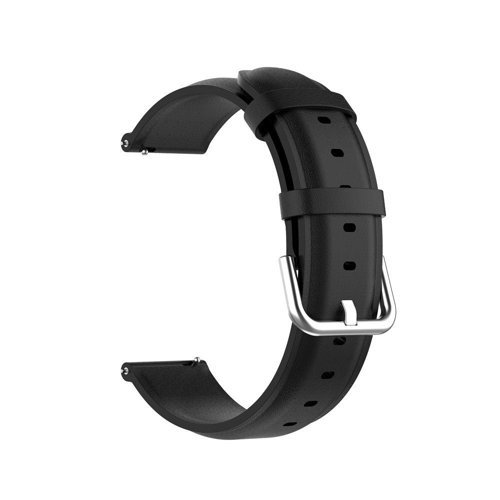 Universal Smartwatch lærreim (22 mm) - Matt svart