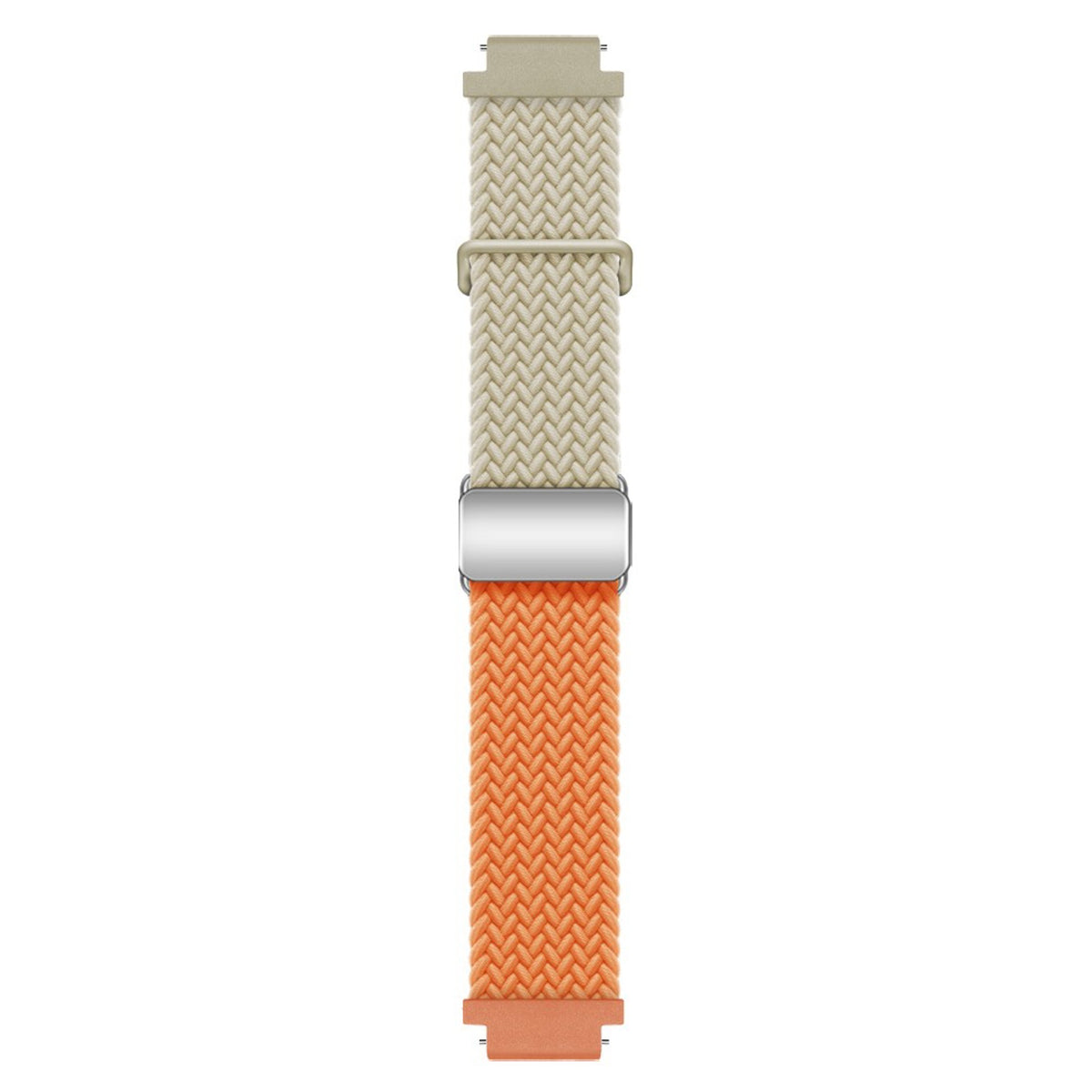 EIDERWOOD Universal 18mm Woven Smartwatch Rem - Beige / Orange