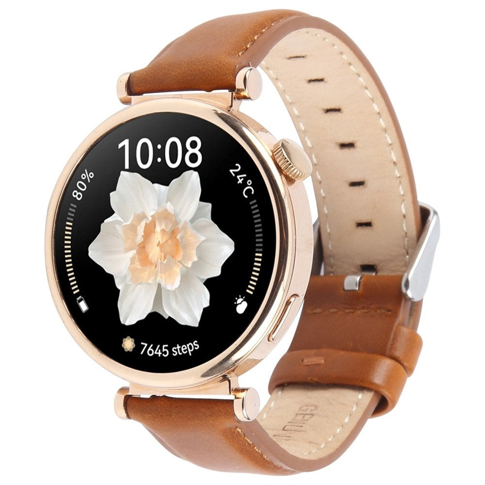 EIDERWOOD Garmin Lily 2 Active / Lily 2 Ægte Læder Urrem - Brun