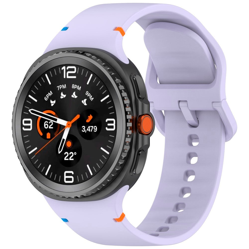Samsung Galaxy Watch 8 / 8 Classic (40 / 44 / 46mm) - EIDERWOOD Silikone Rem m. Sylinje - Purple