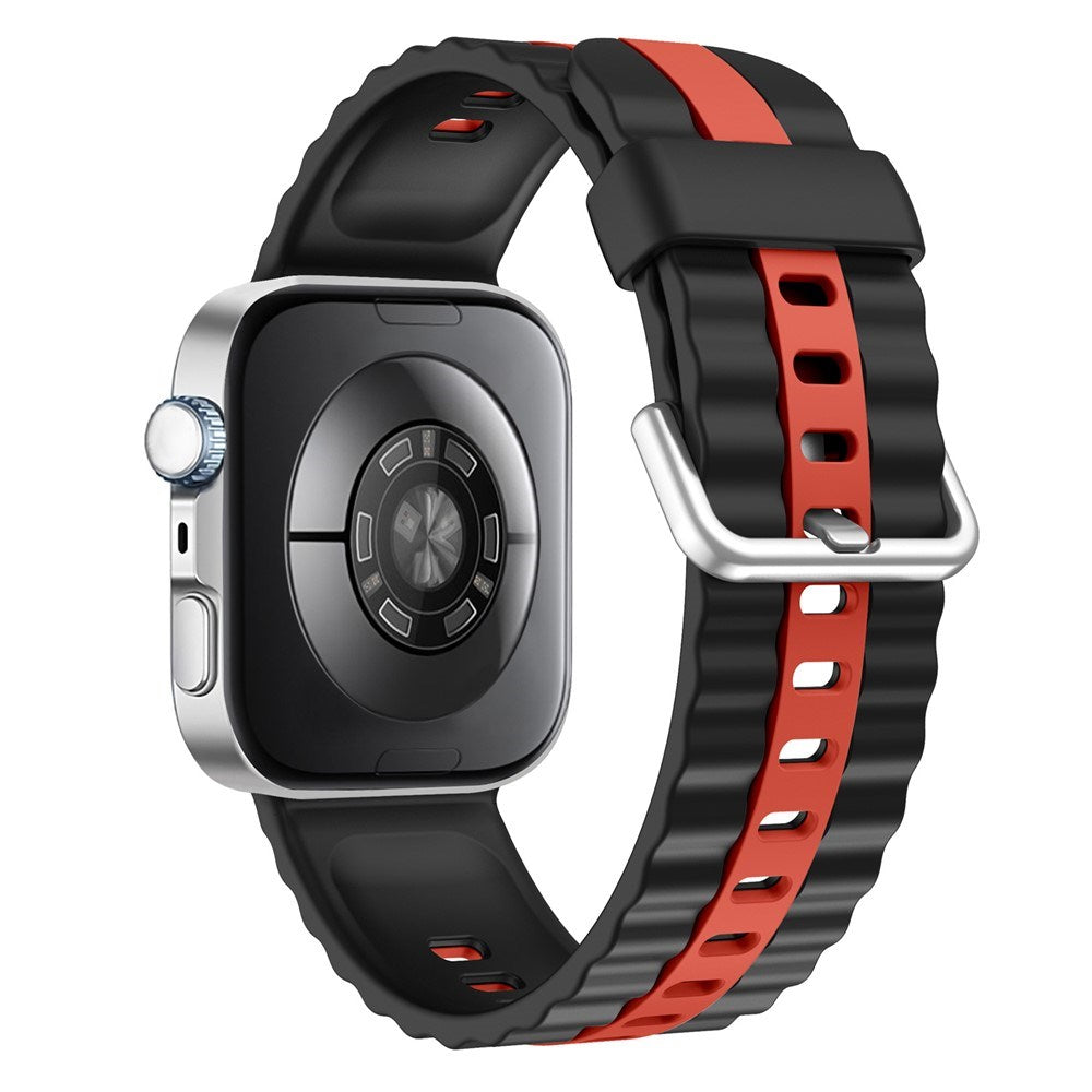 Huawei Watch Fit 4 Pro / 4 / 3 EIDERWOOD Tofarvet Silikone Smartwatch Rem - Sort / Rød