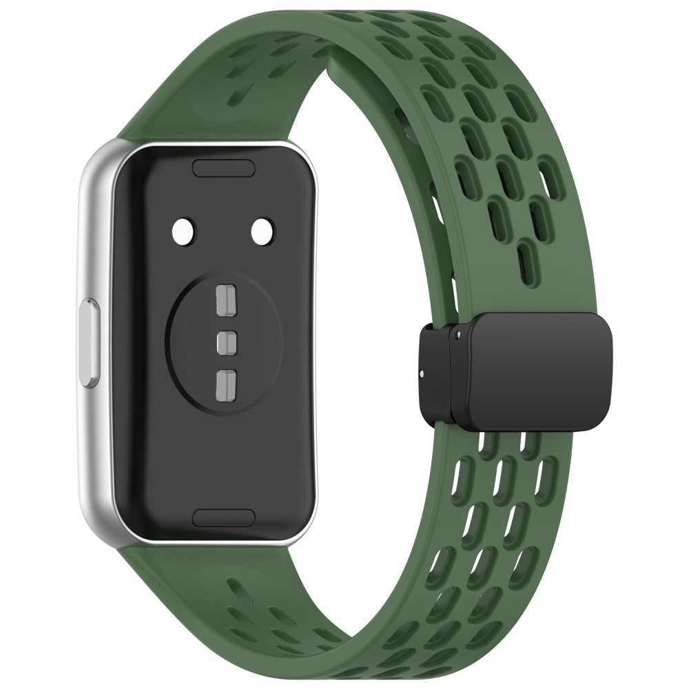 Huawei Band 11 / 11 Pro EIDERWOOD Hullet Silikonerem - Grøn