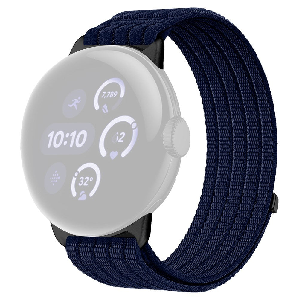 Google Pixel Watch 4 / 3 / 2 / 1 (41mm) EIDERWOOD Nylonrem - Mørkeblå