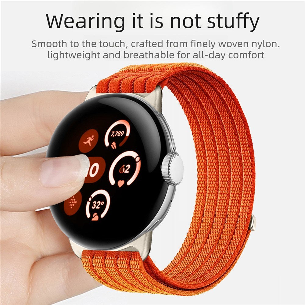 Google Pixel Watch 4 / 3 (45mm) EIDERWOOD Nylonrem - Mørkeblå