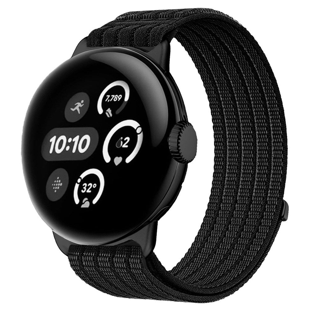 Google Pixel Watch 4 / 3 (45mm) EIDERWOOD Nylonrem - Sort