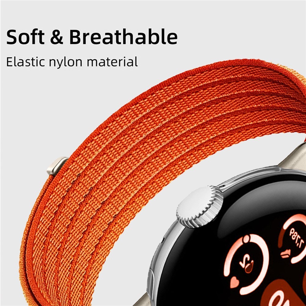 Google Pixel Watch 4 / 3 (45mm) EIDERWOOD Nylonrem - Lyserød