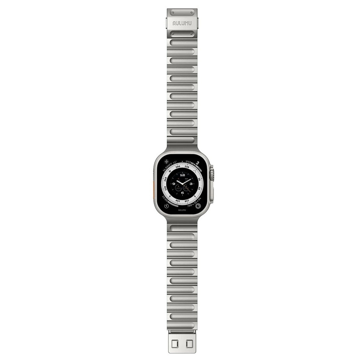 Aulumu Apple Watch (42/44/SE/45/46/49mm) C01 Titanium Urrem - Sølv
