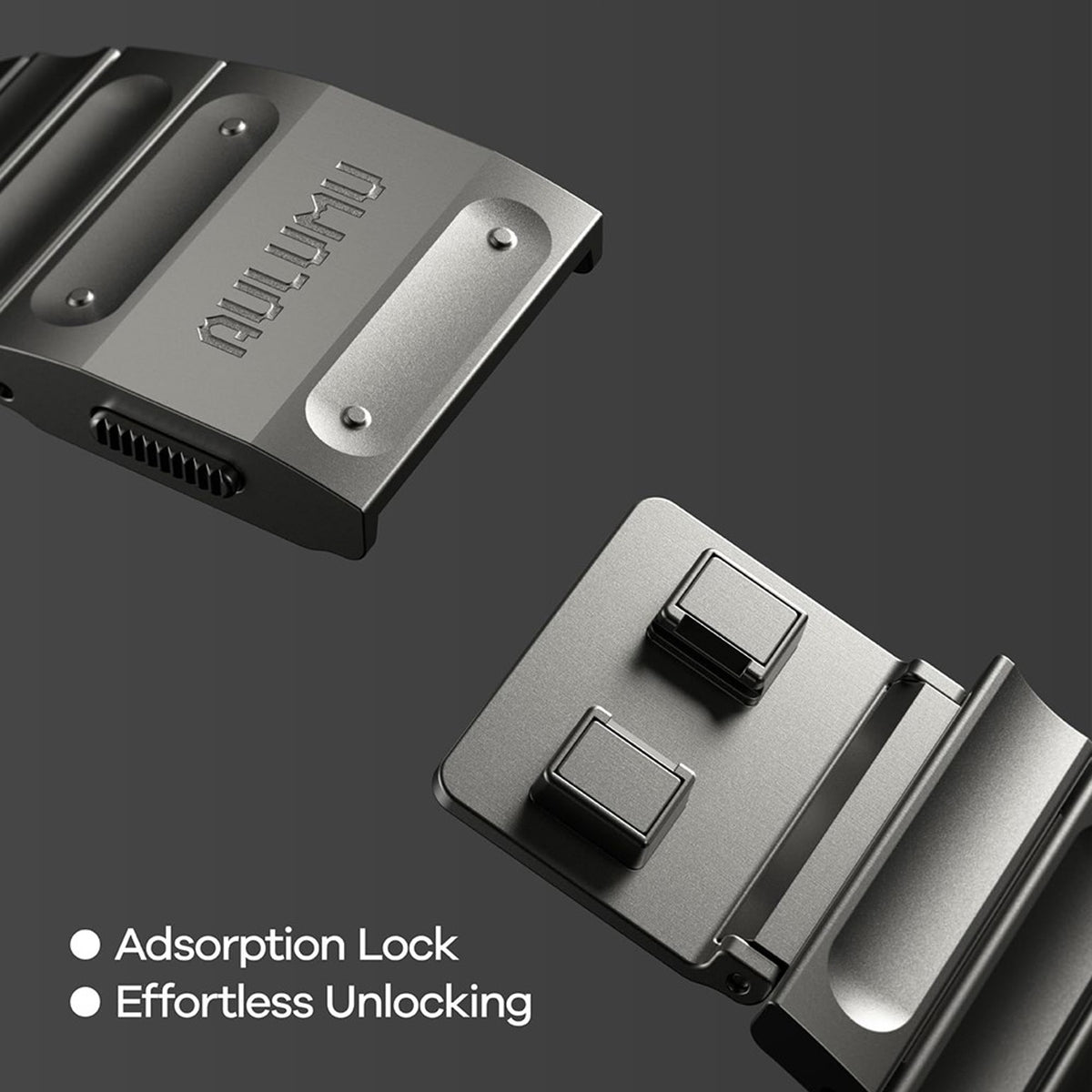Aulumu Apple Watch (42/44/SE/45/46/49mm) C01 Titanium Urrem - Sølv