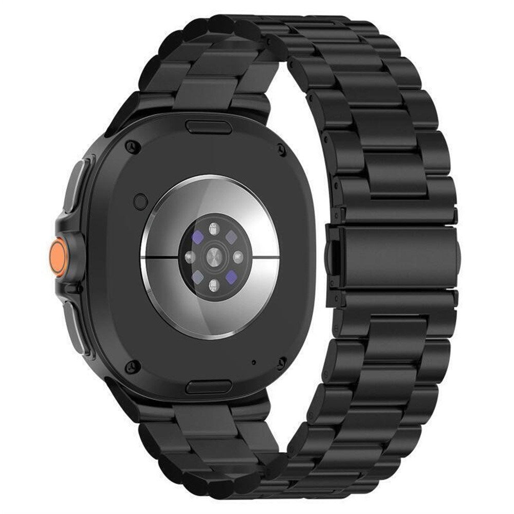 Samsung Galaxy Watch 8 / 9 (40mm) EIDERWOOD Rustfri Stål Urrem m. Fleksibel Plast Cover - Sort