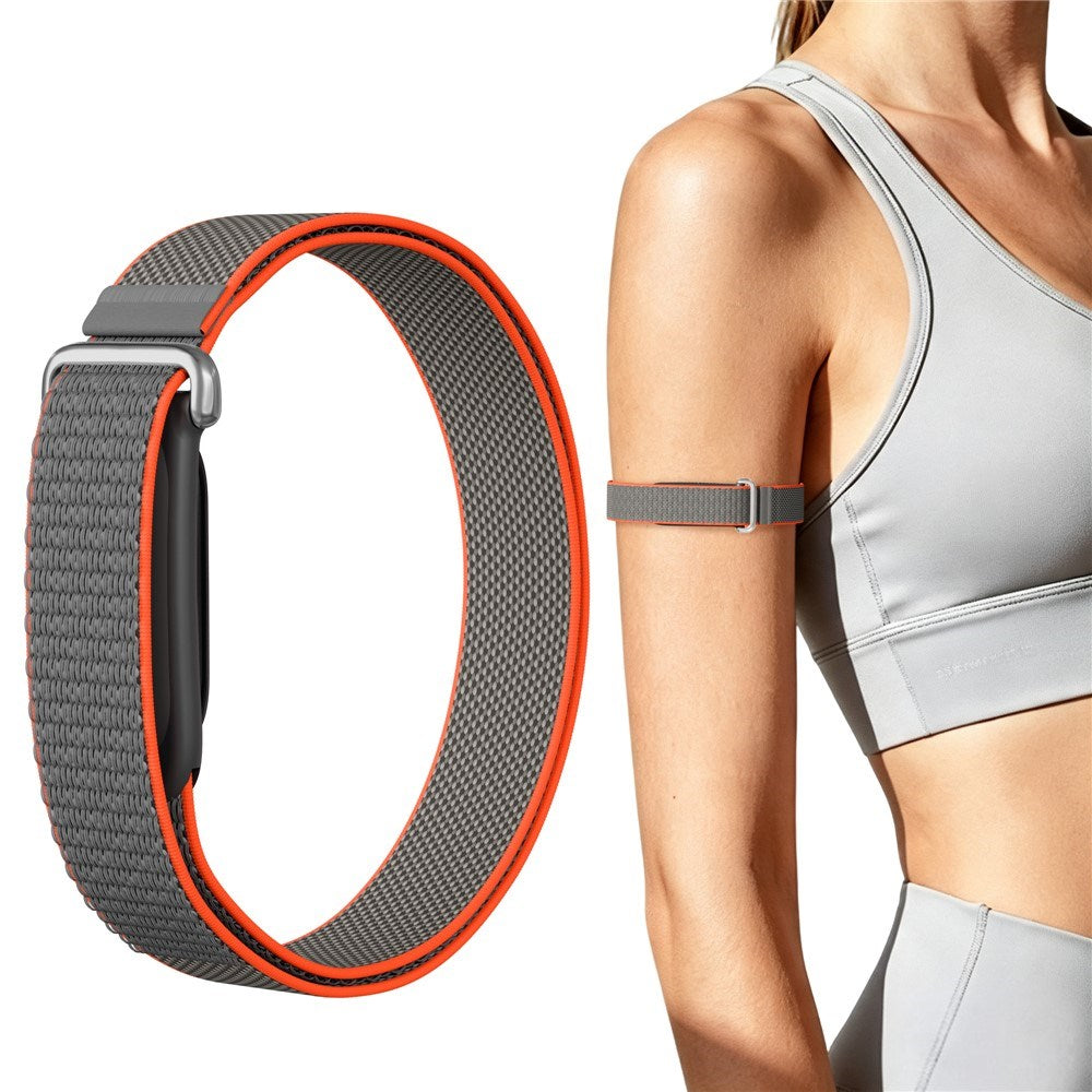 EIDERWOOD Google Fitbit Air Nylon Løbearmbånd - Grå / Orange
