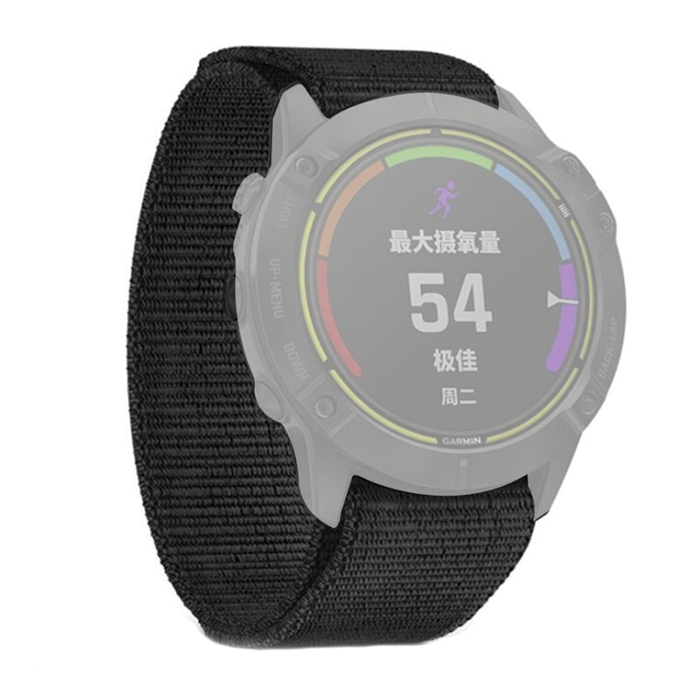 Universal Garmin 22mm nylonstropp - svart