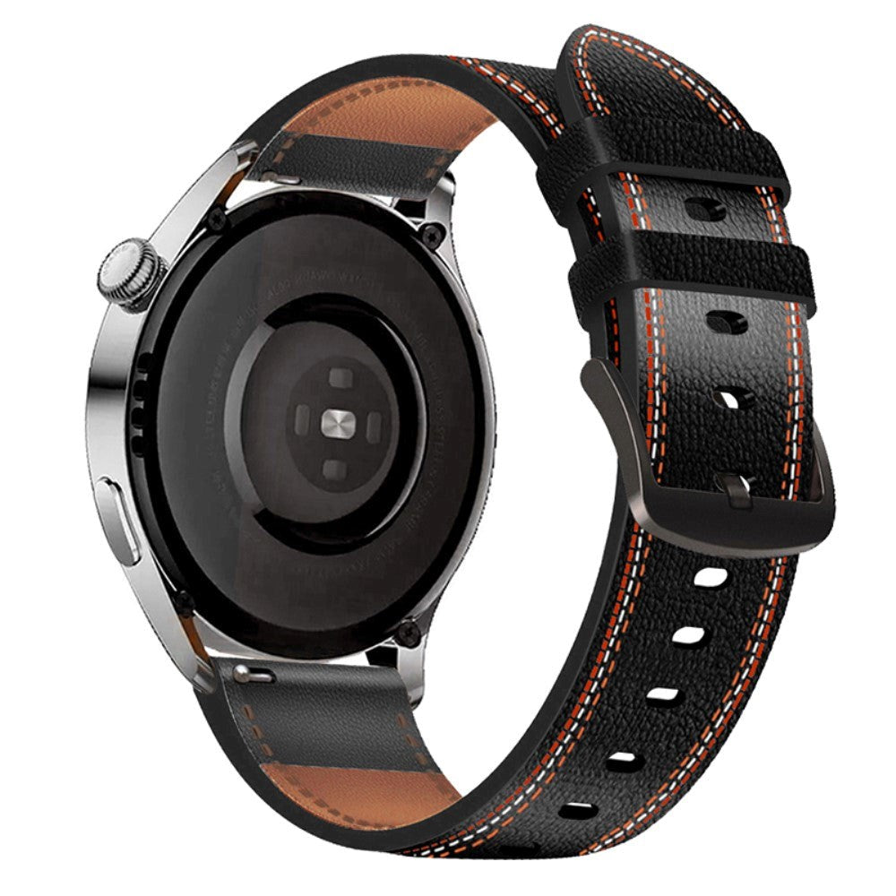 Universal Smartwatch lærreim 22mm - Svart
