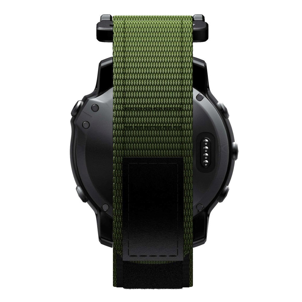 Universal Garmin 22mm Nylon Rem m. Velcro - Grøn