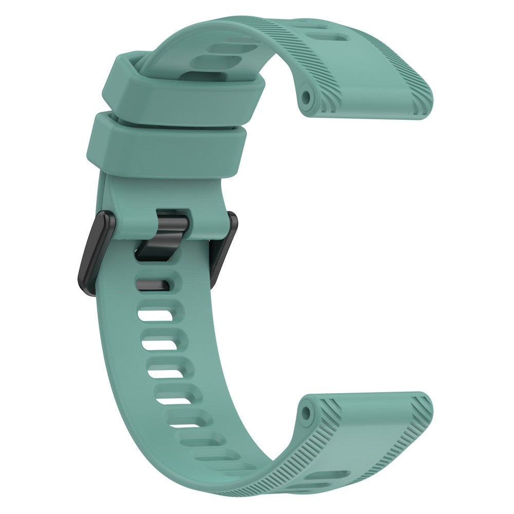 Garmin Strap 22mm Silikon Rillet - Mørkegrønn