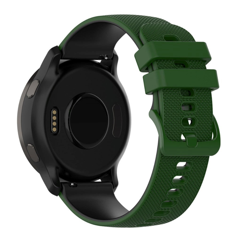 Smartwatch silikonrem (22mm) rutenett - grønn / svart